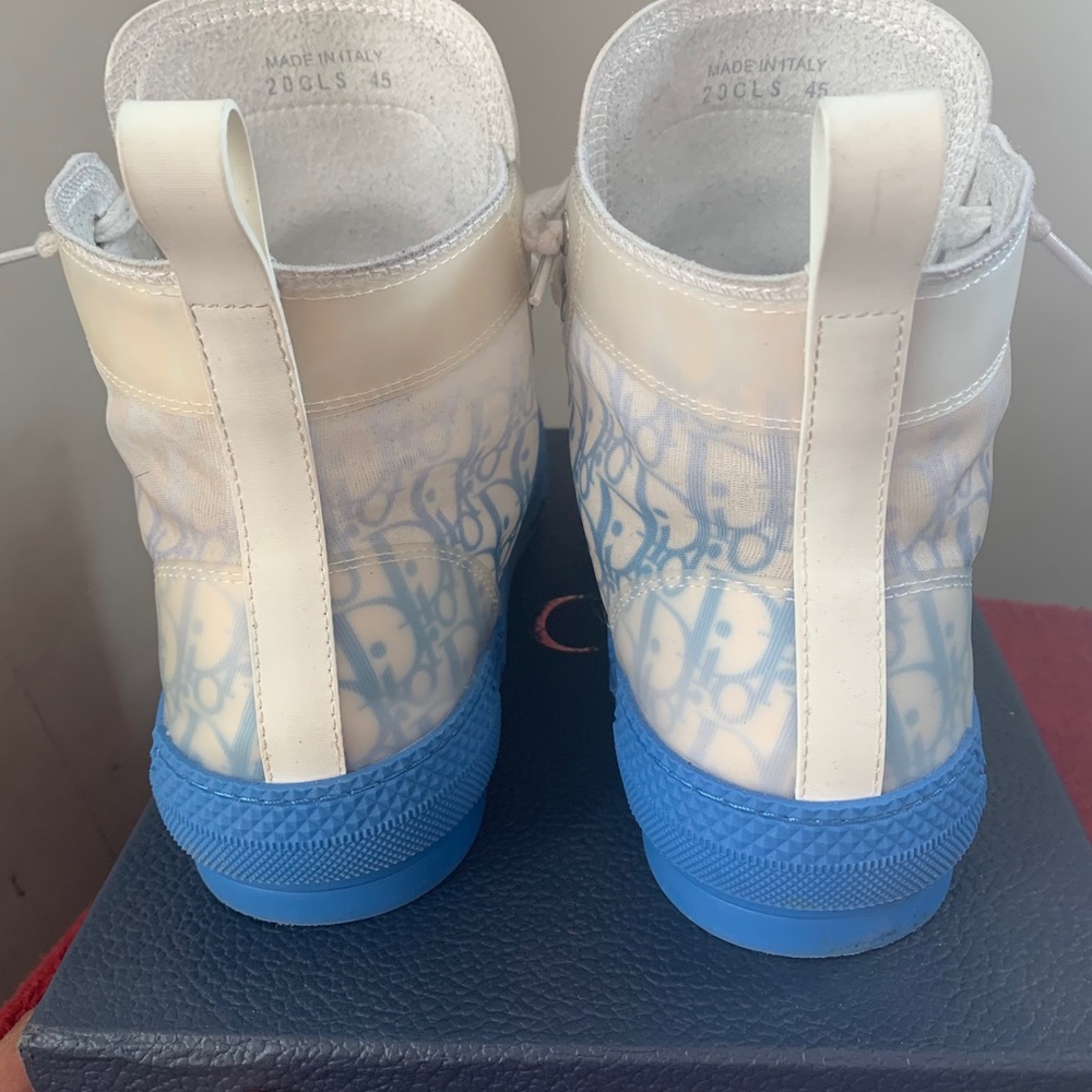 DIOR B23 H565 White/Blue Size 45 (12) - Picture 2 of 7